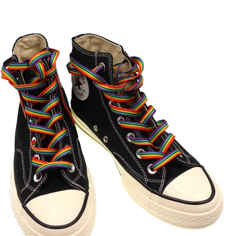 Lace Replacement Flat - Lacci piatti sfumati arcobaleno, lacci colorati