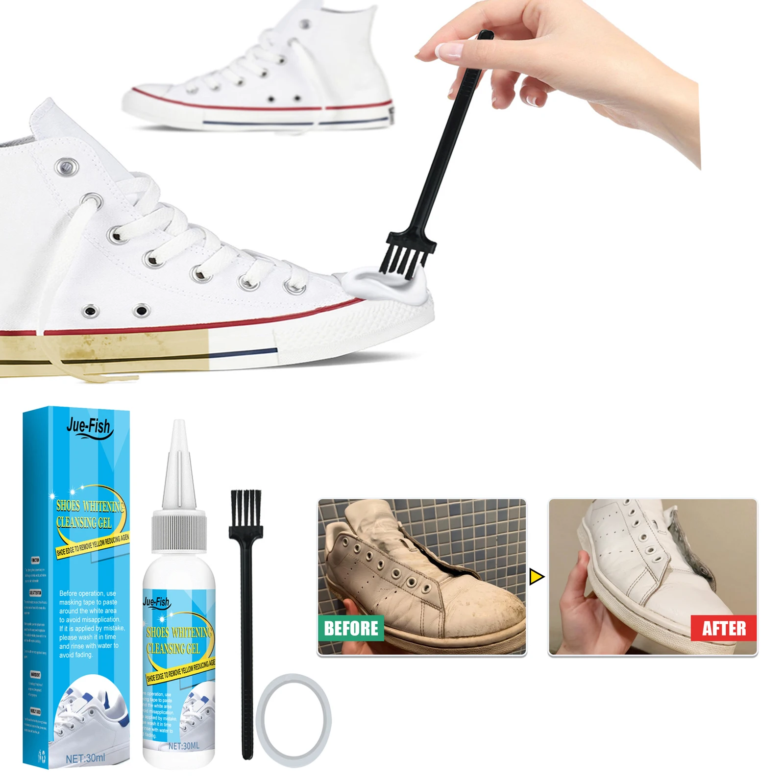 Sneaker Shoe Care Kit - Scarpe bianche Gel per la pulizia